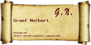 Graef Norbert névjegykártya